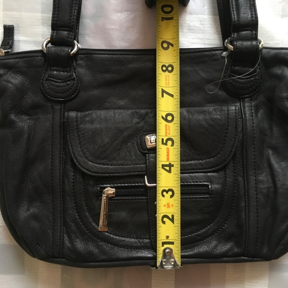 STONE MOUNTAIN Black Leather HOBO TOTE SHOULDER BAG Purse - Picture 11 of 14